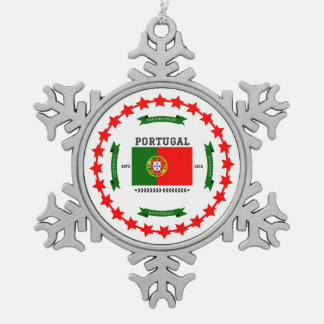 Portugal Snowflake Pewter Christmas Ornament