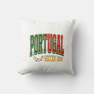 Portugal Soccer 2026 Soccer Bold Country Typograph Cushion