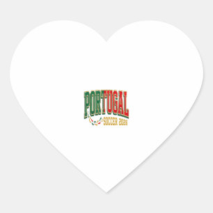 Portugal Soccer 2026 Soccer Bold Country Typograph Heart Sticker