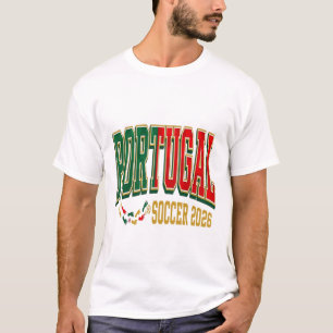 Portugal Soccer 2026 Soccer Bold Country Typograph T-Shirt