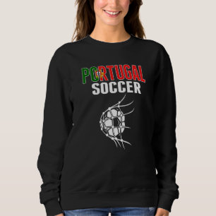 Portugal Soccer Ball In Net  Portuguese Football S Sweatshirt