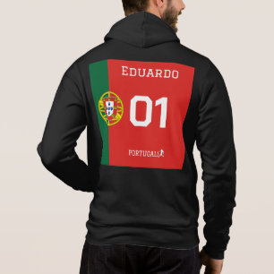Portugal Soccer Fan Jersey - Custom Name & Number Hoodie