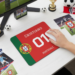 Portugal Soccer Legend Custom Name Desk Mat Mouse Mat