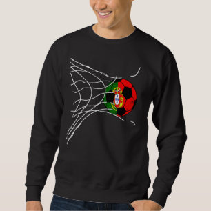 Portugal Soccer Portuguese Flag Football Goal Nets Sweatshirt