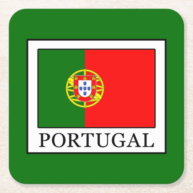 Portugal Square Paper Coaster (Front)