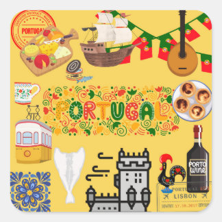Portugal square sticker