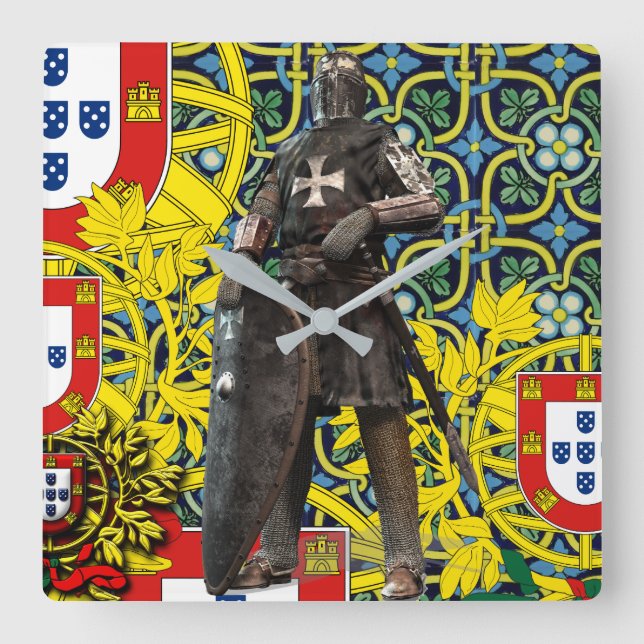 Portugal  square wall clock (Front)