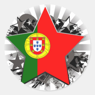 Portugal Star Classic Round Sticker