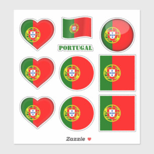Portugal stickers & Portuguese Flag, Heart /sports