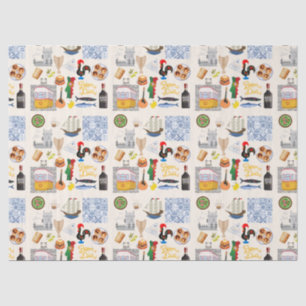 Portugal Symbols Travel Lovers Tissue Paper