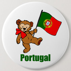 Portugal Teddy Bear Button