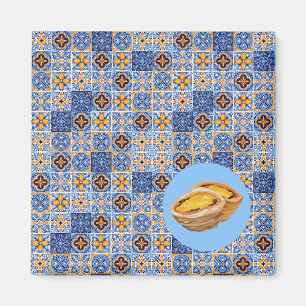 Portugal Tiles and Pastries Magnet