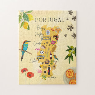 Portugal travel map - culture, nature, attractions jigsaw puzzle