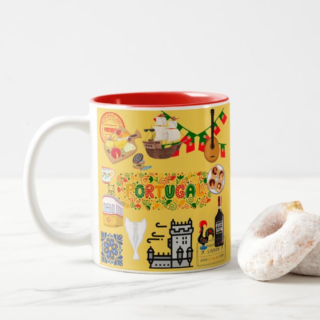 Portugal  Two-Tone coffee mug (With Donut)