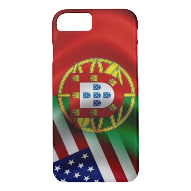 Portugal/USA Flag Iphone Case-Mate iPhone Case (Back)