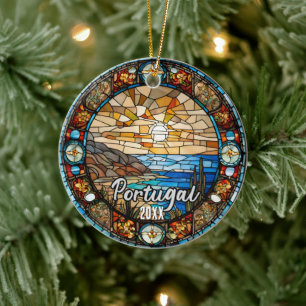 Portugal Vacation Souvenir  Ceramic Tree Decoration