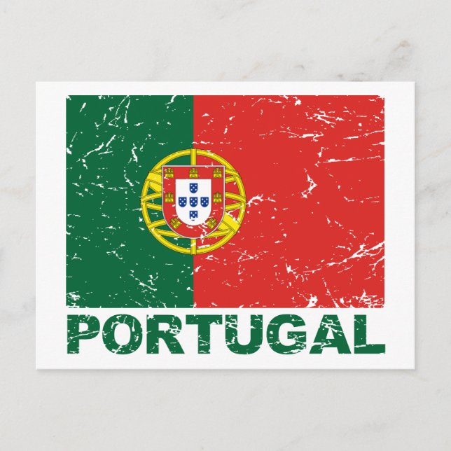Portugal Vintage Flag Postcard (Front)