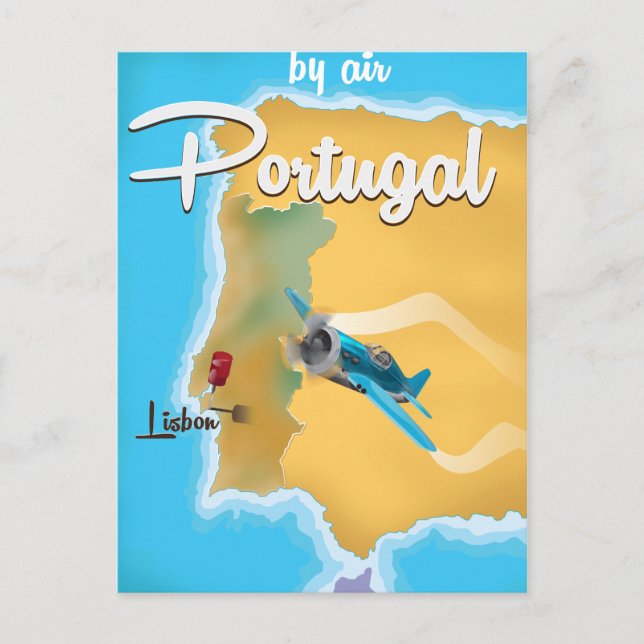 Portugal vintage travel poster postcard (Front)