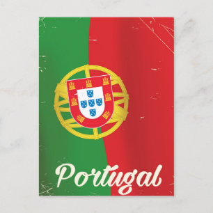 Portugal vintage travel poster. postcard