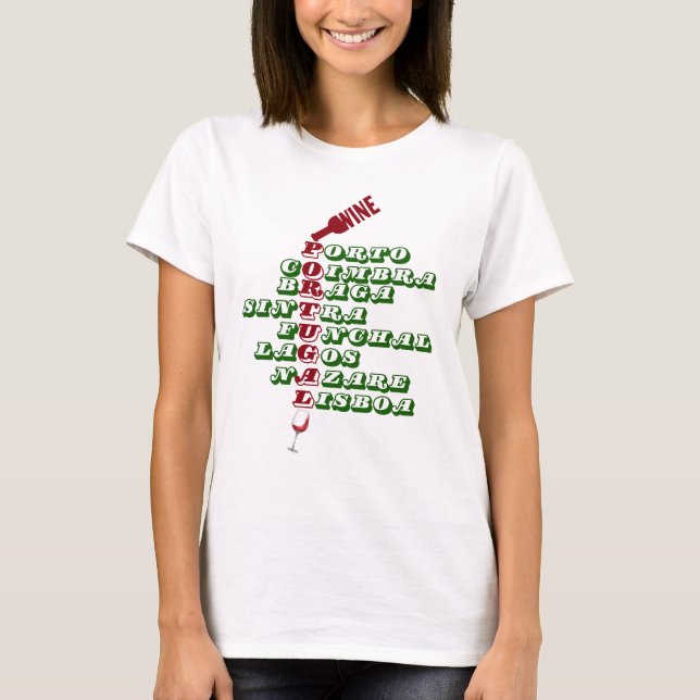 Portugal Wine Cities in Portugal Porto Cotton  T-Shirt (Front)