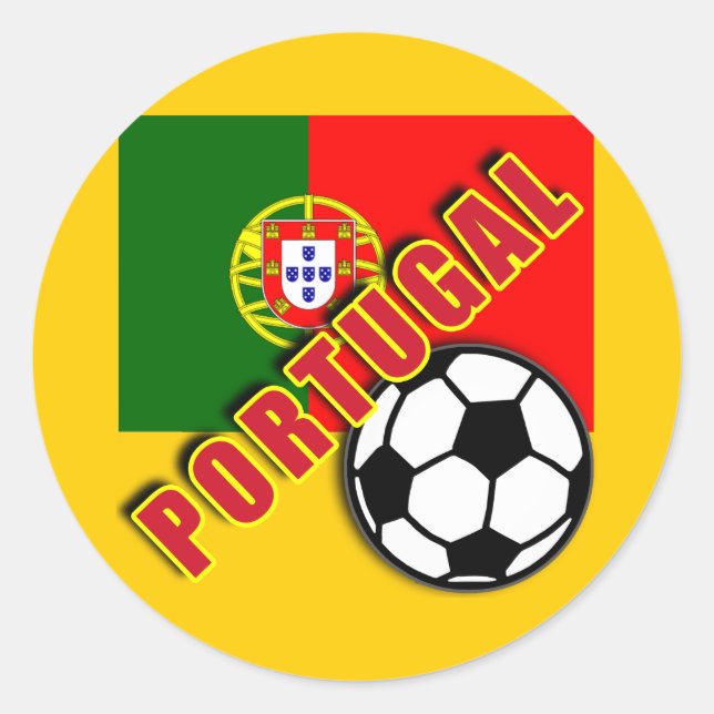 PORTUGAL World Soccer Fan Tshirts Classic Round Sticker (Front)