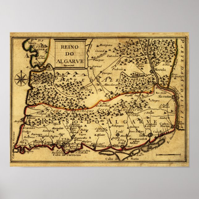 PortugalPanoramic MapPortugal Poster (Front)