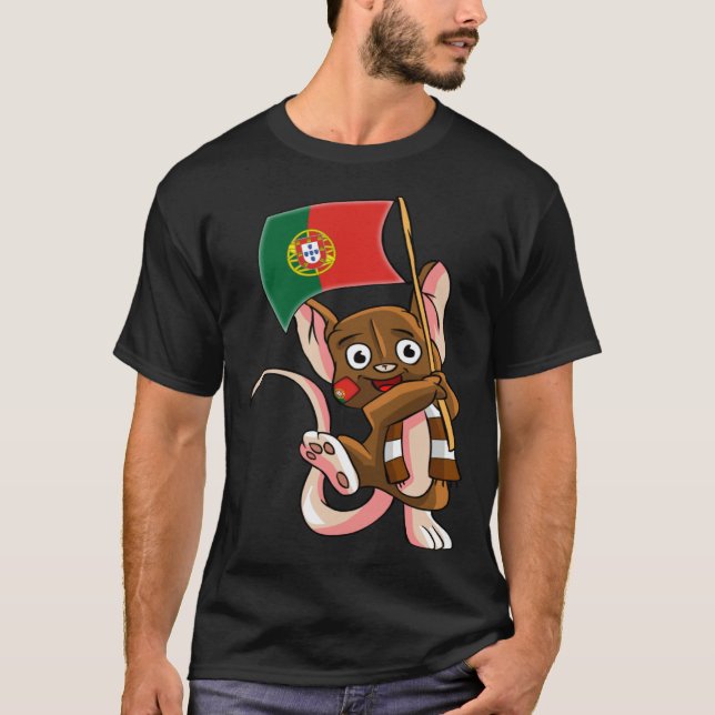 Portugese Fan Mouse T-Shirt (Front)