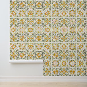 Portugese Tiles Pattern Wallpaper