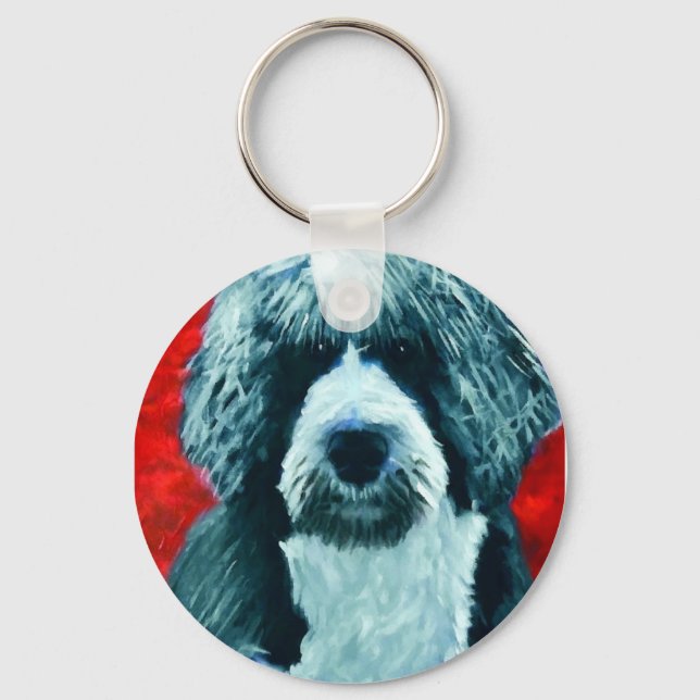 Portugese Water Dog Key Ring (Front)