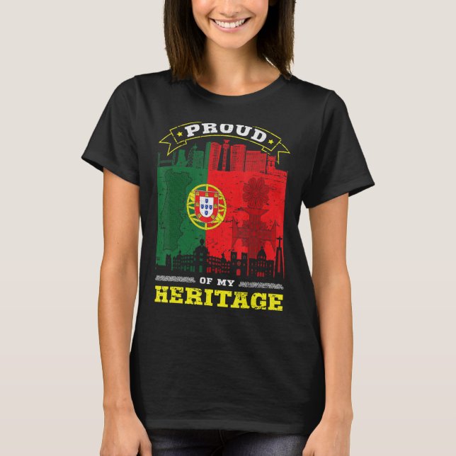 Português Portugal Flag Portugal Soccer Portuguese T-Shirt (Front)
