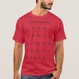 Portuguese Alphabet Chart Portugal Language Chart  T-Shirt