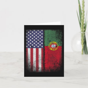 Portuguese American Flag Portugal Usa For Women Ki Card