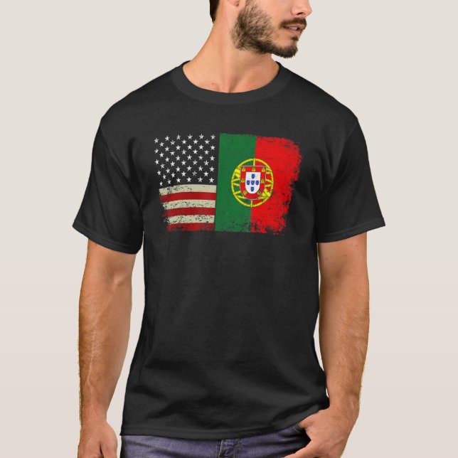 Portuguese American Flag Portuguese Communities In T-Shirt (Front)