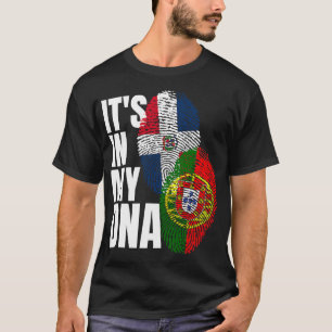 Portuguese And Dominican Mix DNA Flag Heritage T-S T-Shirt
