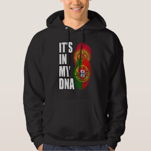 Portuguese And Kyrgyzstani Mix Dna Heritage Flag Hoodie