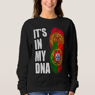 Portuguese And Kyrgyzstani Mix Dna Heritage Flag Sweatshirt