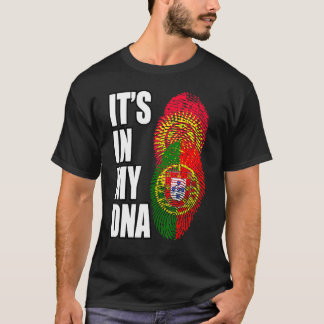 Portuguese And Kyrgyzstani Mix Dna Heritage Flag T-Shirt
