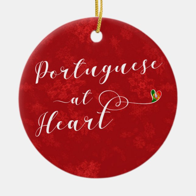Portuguese At Heart, Christmas Tree Ornament (Front)