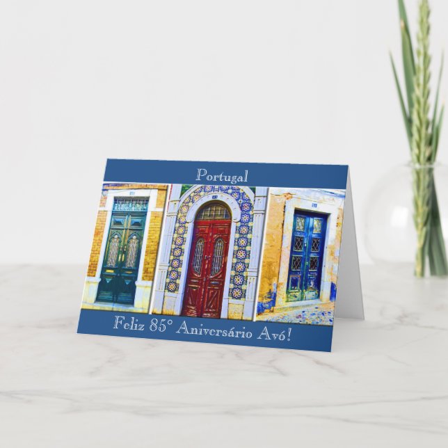 Portuguese: Avó grandma's 85th birthday Card (Front)