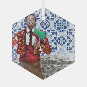 Portuguese Azores folk art Glass Tree Decoration