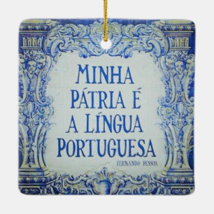 Portuguese Azuleijo Premium Square Ornament