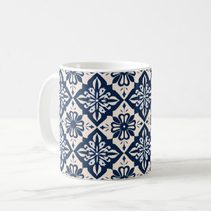 Portuguese Azulejo Blue and White Coffee Mug