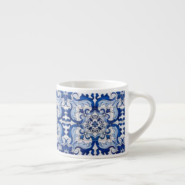 Portuguese Azulejo Pattern Drinkware Espresso Cup (Right)