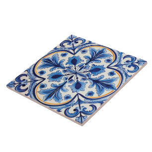 Portuguese Azulejo Pattern Tile