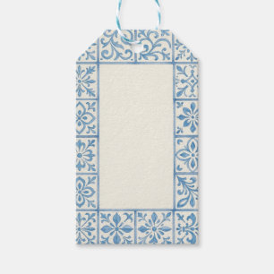 Portuguese Azulejo tile blue stationary design Gift Tags