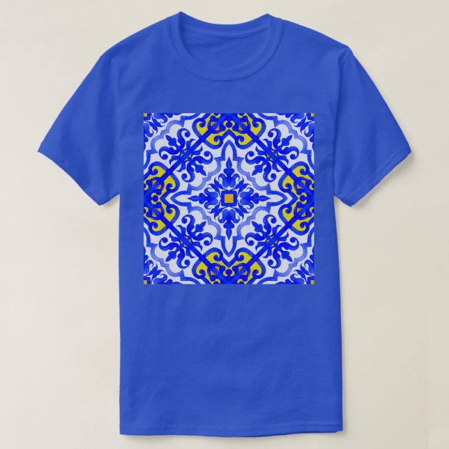Portuguese azulejo tiles Blue and white gorgeous s T-Shirt (Design Front)