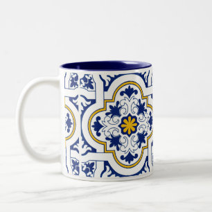 Portuguese Azulejo Two-Tone Coffee Mug