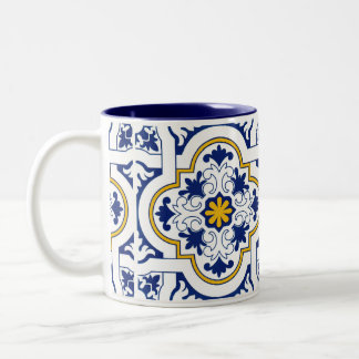 Portuguese Azulejo Two-Tone Coffee Mug