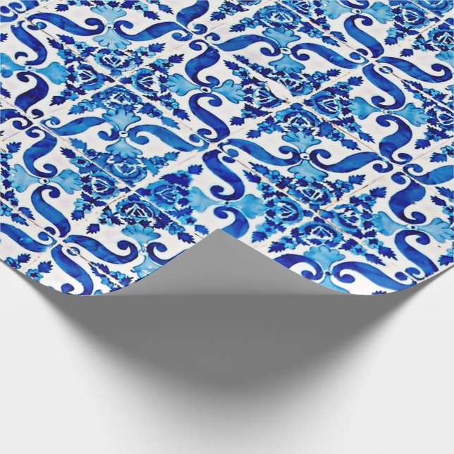 Portuguese Azulejo Wrapping Paper (Corner)