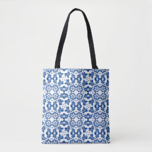 Portuguese Azulejos Blue White Tote Bag